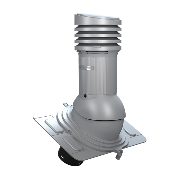 UNIVERSAL EVO ventilācijas izvads NEIZOLĒTS 125d - Pelēks